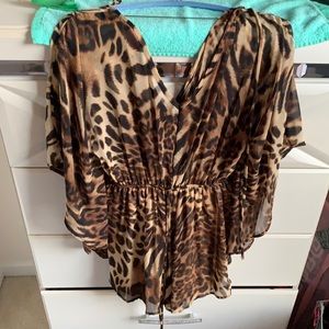 Short romper, Cheetah print,Size L,